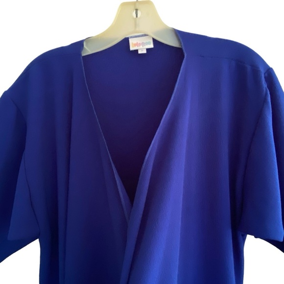 LulaRoe SHIRLEY Royal Blue Kimono Cover Up Polyester Knit Size SMALL - Picture 2 of 7